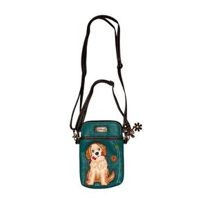Chala Crossbody Purse Cell Phone Golden Retriever Puppy Dog Adjustable Strap